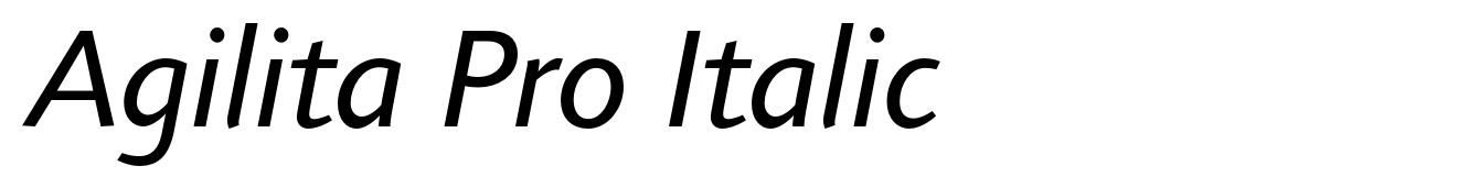 Agilita Pro Italic